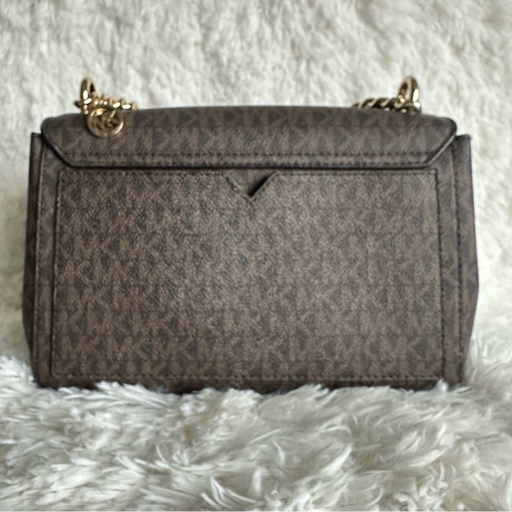 Michael Kors Lita Brown and Pink Crossbody Bag - Picture 6 of 13